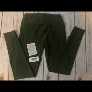 LuLaRoe OS One Size Olive Green Leggings